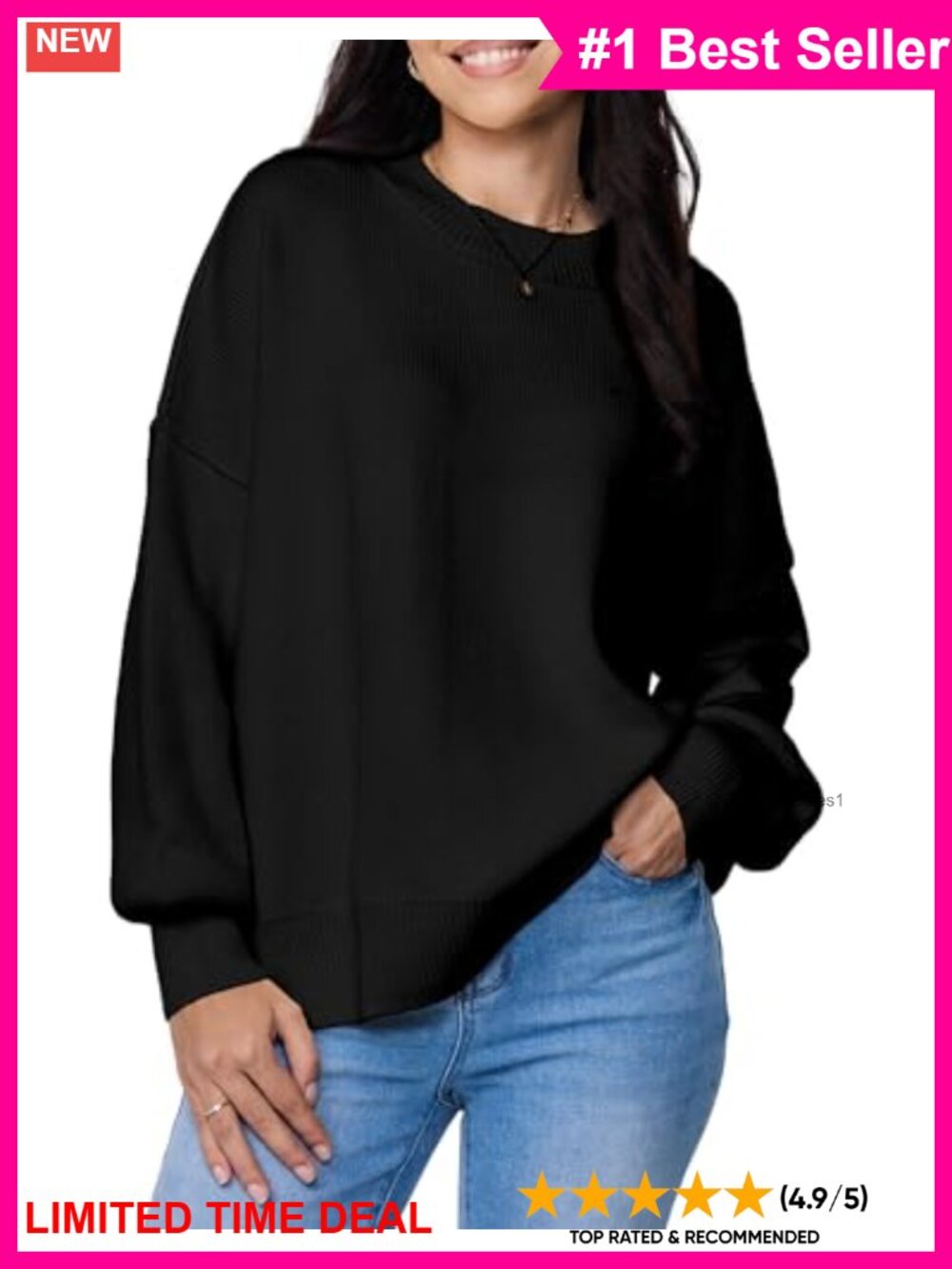 Womens Oversized Ribbed Mock Neck Pullover Sweater Long Sleeve Tunic Knit Top